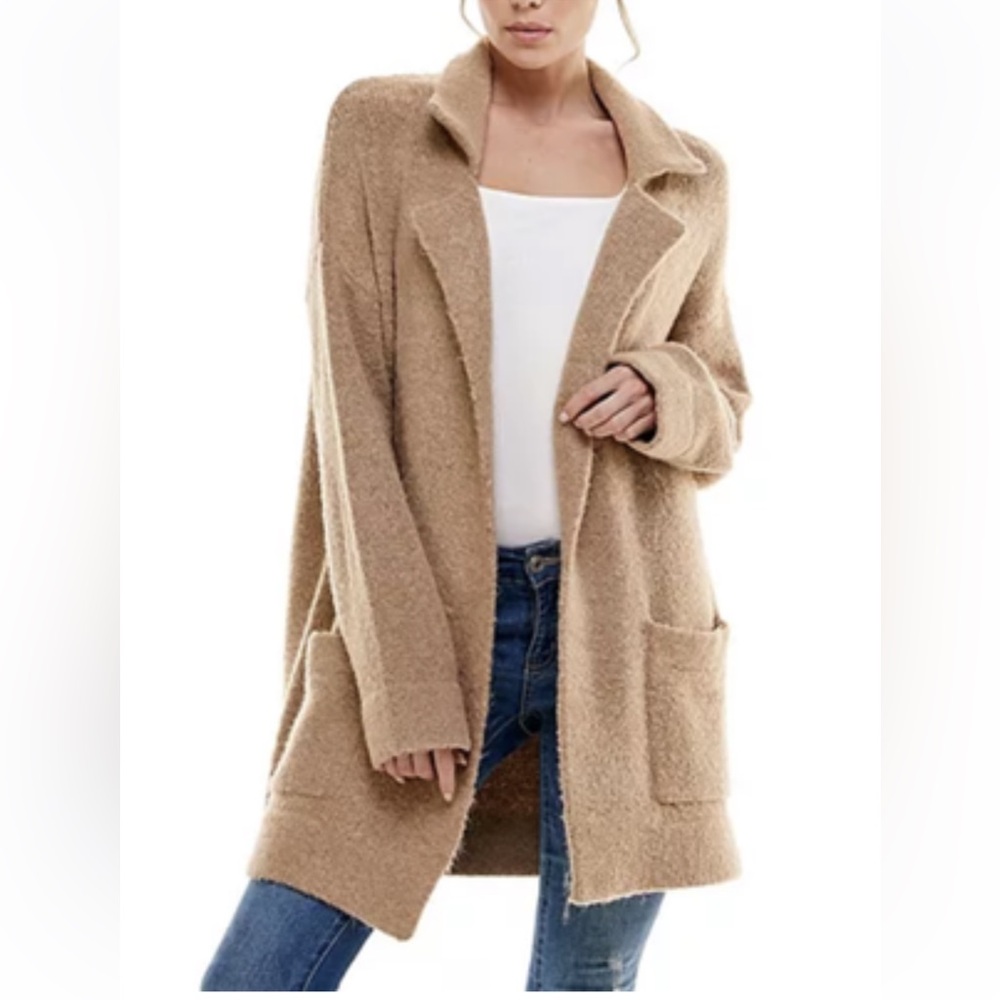 Thread & Supply Cardigan Cardi Coat Coatigan in Camel Large and Medium